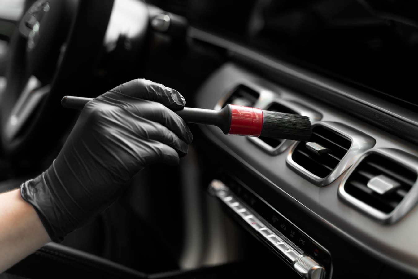 Detalle y lavado del coche